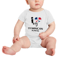 thumbnail image 2 of I Heart My Dominican Auntie Love Flag Baby Bodysuit (White, 12-18 Months), 2 of 5