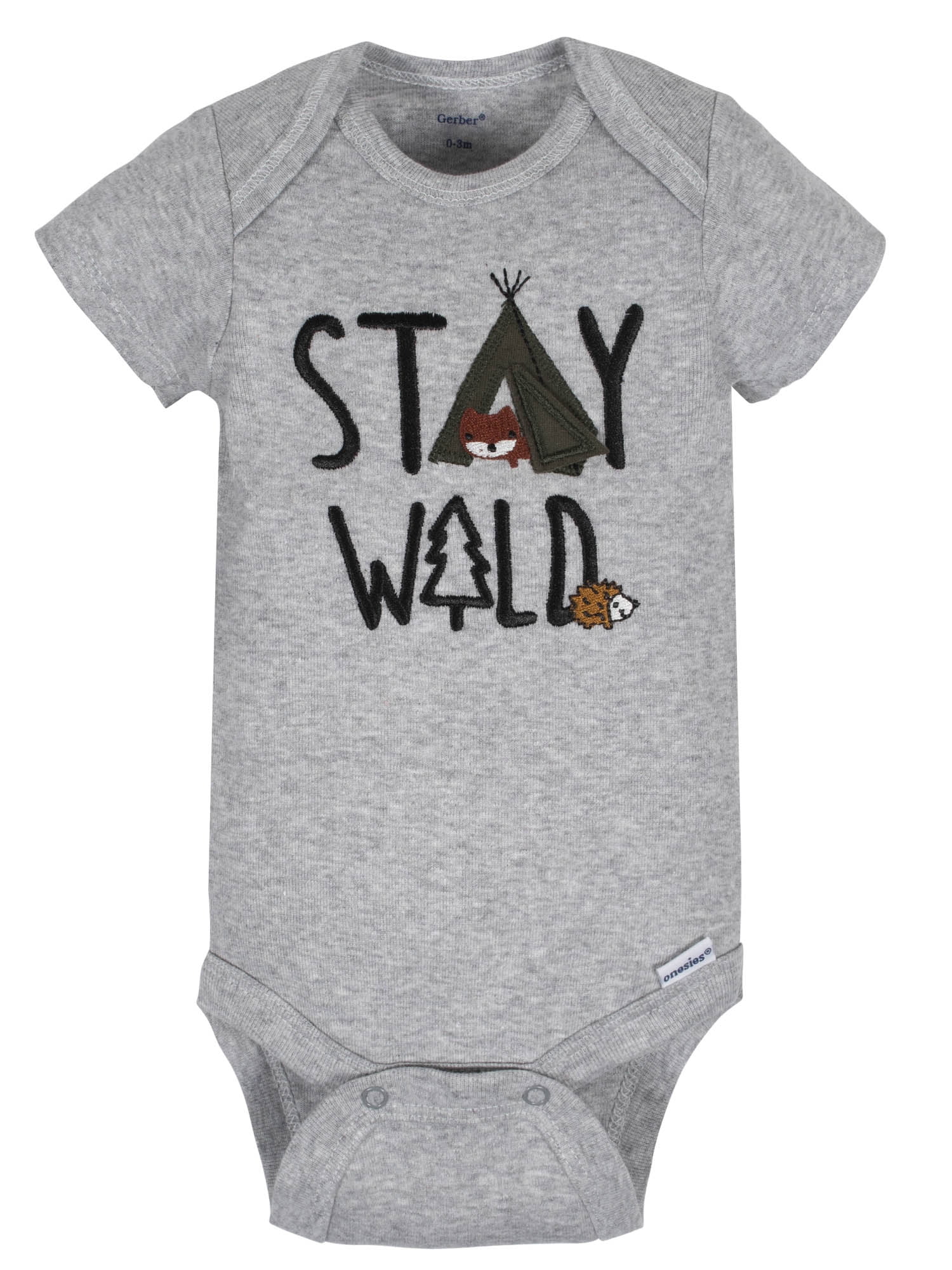 Gerber Organic Cotton Short Sleeve Onesies Bodysuits, 3pk (Baby Boy)