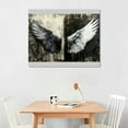 thumbnail image 2 of Orinice Black and White Angel Wings Wall Art, Large Modern Abstract Canvas Painting Poster Prints Nordic Wall Decor Picture for Living Room Bedroom Home Decoration, 20x16in, 2 of 6