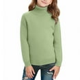 thumbnail image 5 of Turtleneck Sweaters for Boys Girls 2-15 Years Kids Winter Knitwear Clothes Long Sleeve High Neck Knit Pullover Top (10 Years, Mint Green), 5 of 7