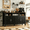 Black, variant on Frmobepts Farmhouse Sideboard Buffet Cabinet, Barn Doors Storage Cabinet with Open Shelf, 55'' Wood Coffee Bar Microwave Station for Kitchen, Living Room, Hallway, Cherry