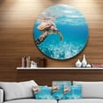 thumbnail image 1 of Designart - Large Hawksbill Sea Turtle' Disc Abstract Metal Circle Wall Decor, 1 of 4