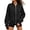 5652-BLACK, variant on Jackets for Women Fleece Zip Up Jacket Womens Casual Bomber Fall Jacket Long Sleeve Gray Sweatshirts with Pockets M