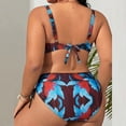 thumbnail image 4 of RXMEKW Swimsuit for Women Plus Size with Ruching and Adjustable Side Ties, UPF 50+ Two-Piece Bathing Suit in Flattering Wrap Design for Beach and Pool, 4 of 8