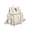 White, variant on Unique PU Leather School Bag Rivet Decorated Backpack for Women College Daypack