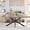 Gray + MDF+Metal, variant on VERTEX&KAIBIN 55.11"-70.86"Retro Rectangular Stretch Dining Table, Antique Wood Top And Same Color Relief Plate,With Storage Box,Suitable for dining rooms, kitchens, and living rooms, Brown