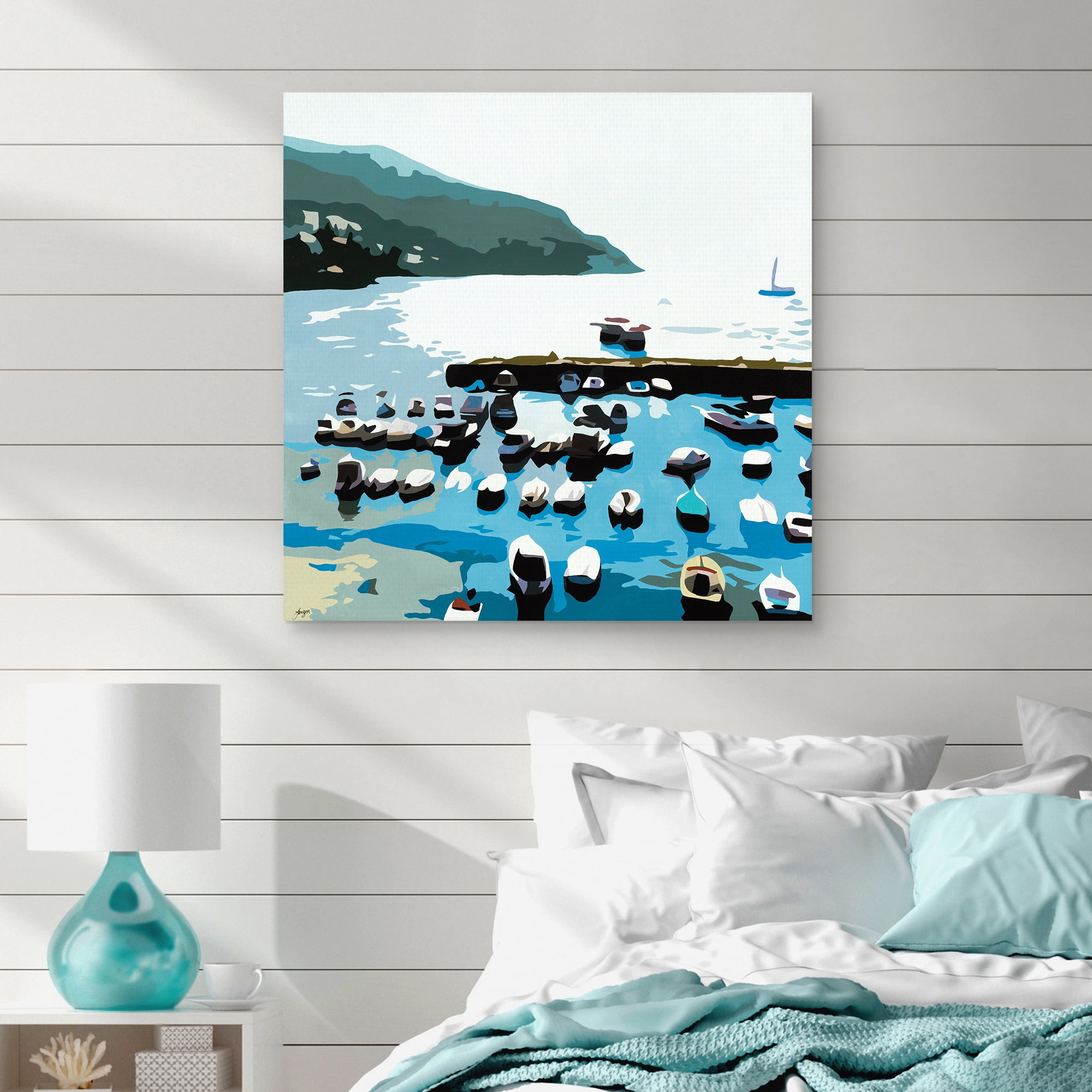 Boats by Bethann Lawson Canvas Art Print
