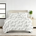thumbnail image 4 of Duvet Cover Set - Ultra Soft & Breathable - Gray Farmhouse Simple Vines for Queen Size Bedding by Comfort Canopy, 4 of 15