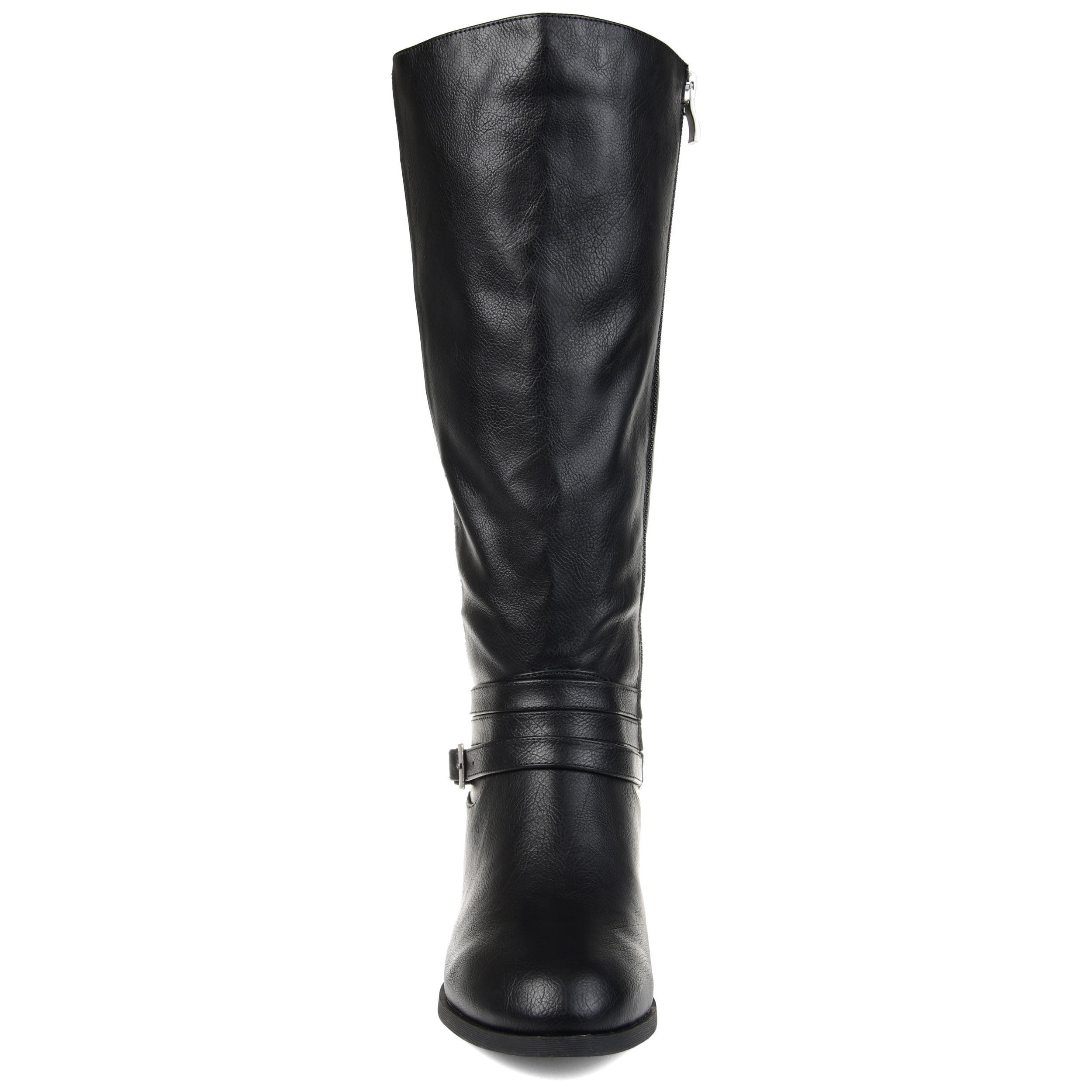 Journee Womens Ivie Stacked Heel Riding Boots, Calf Widths Available