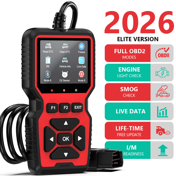 GPED OBD2 Scanner Diagnostic Tool, Car Code Reader, Check Engine Code Reader OBD2 Scanner with Reset, Mode 6, Mode 8 & I/M Readiness, Auto Car Diagnostic Scan Tool for All OBDII Car Since 1996