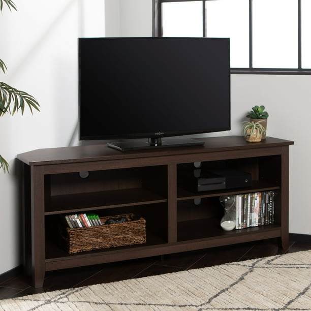 corner tv stand white