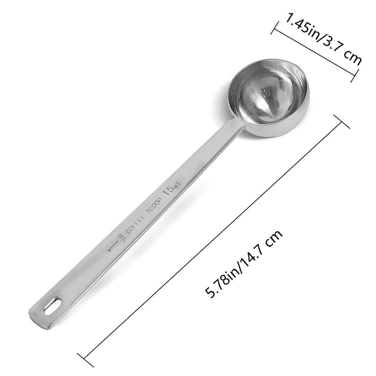 Hammered Aluminum 1/2oz (1 tbsp.) Coffee Scoop Measuring Spoon - 3 7/8”