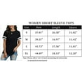 thumbnail image 2 of TEMOFON Women Tops Summer Short Sleeve Stripe Shirts Cute Casual Loose Blouse Side Split Tunic Top Black Tees, 2 of 5