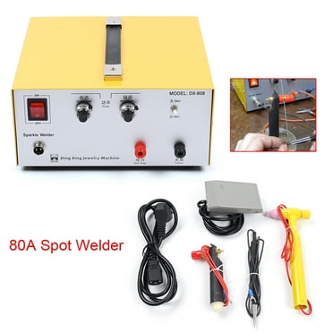 80A 110V Spot Welder Machine with Foot Pedal Welding Accessories and Tools for Gold Silver Platinum Jewelry