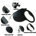 thumbnail image 4 of Heavy Duty Retractable Dog Leash,Likaty 16ft Strong & Durable Walking Leash for S to L Dogs up to 77 lbs Non Slip Grip Leashes for Small Medium Dogs,Black, 4 of 6