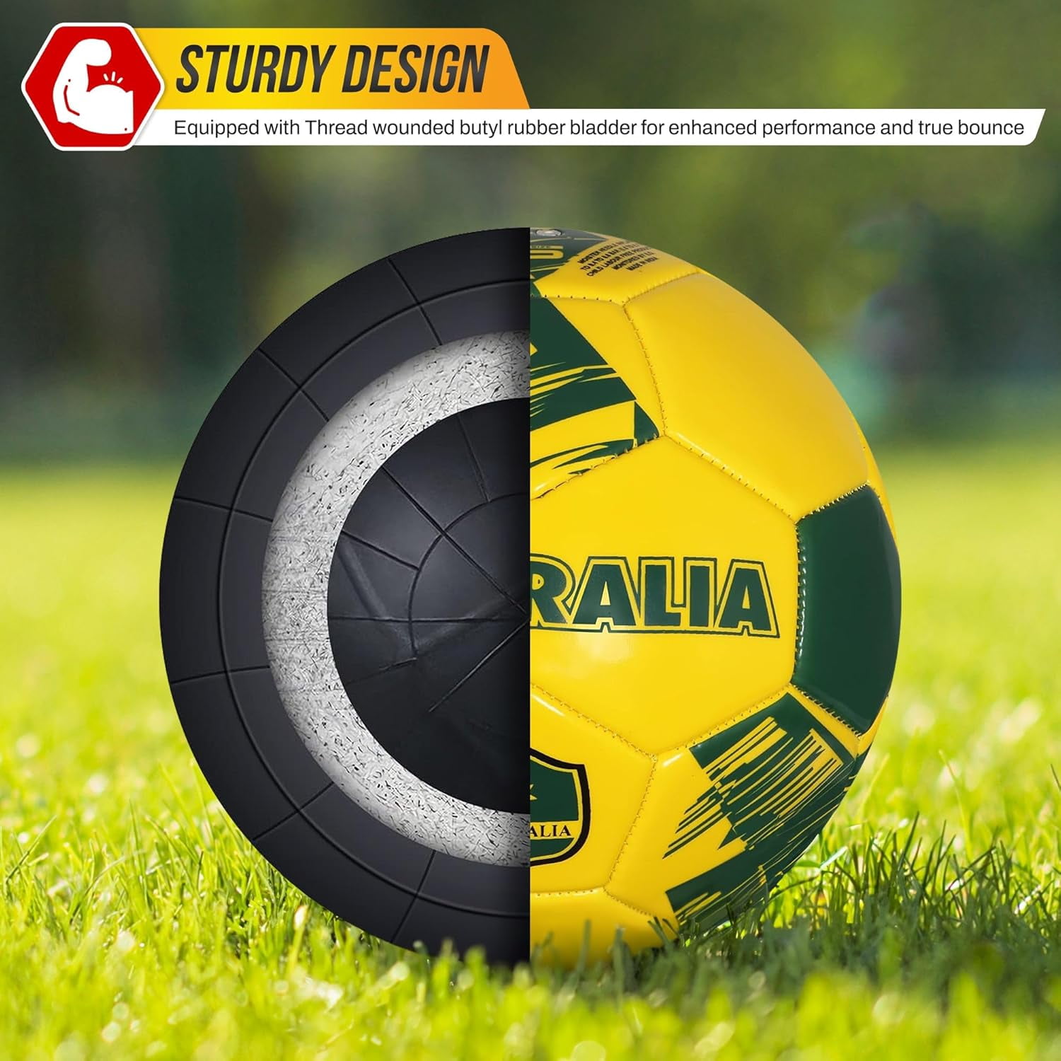 Vizari National Team Soccer Ball | Durable Faux Leather | Sizes 3, 4, & 5 | Ideal for Youth & Adults