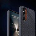 thumbnail image 3 of Pour Sony Xperia 1 Vi Étui Style Fibre de Carbone Antichoc, 3 of 5
