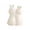 White, variant on YingYouFu Easter Bunny Ceramic Figurine, Embraces Belly Rabbit Statue, Cute Spring Desktop Decoration for Table Home Shelves Decor Pink