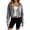 Gray, variant on Womens Hoodiess Light Zip Up Hoodie Outer Layer Cropped Jacket Sweatshirt with Pockets S-2XL