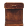 thumbnail image 2 of Artisan Furniture Solid WoodChestnut T-Bar Rounded Bedside , Brown & 1 Drawer, 1 Shelf, 2 of 7