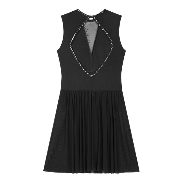 TSSOE Adultes Femmes Robe de Patinage Artistique Blocs de Couleur sans Manches Robe de Danse lyrique sans Manches pour Femme Blue S TSSOE Adultes Femmes Robe de Patinage Artistique Blocs de Couleur sans Manches Robe de Danse lyrique sans Manches pour Femme Blue S