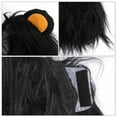 thumbnail image 6 of Pet Black Synthetic Wig Headdress Dog Cat Party Festival Dress Up, 6 of 8