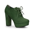 thumbnail image 1 of Unique Bargains Women's Platform Block Heel Lace Up Ankle Boots, 1 of 8
