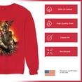 thumbnail image 6 of Apocalypse Reaper Sweatshirt Fantasy Skeleton Knight with a Sword Medieval Legendary Creature Dragon Wizard Crewneck, 6 of 7