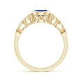 thumbnail image 2 of ANGARA Natural Bezel Set Vintage Pear 1.1 ct Tanzanite Ring with Diamonds in 14K Yellow Gold for Women (Size-8x6mm) | December Birthstone, Anniversary, Jewelry Gift for Women | Natural Tanzanite Ring, 2 of 8