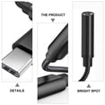 thumbnail image 3 of unbranded 2Ud Cable Adaptador Tipo 35Mm Para Auriculares Compatible Con Laptop Y Smartphone Negro, 3 of 8