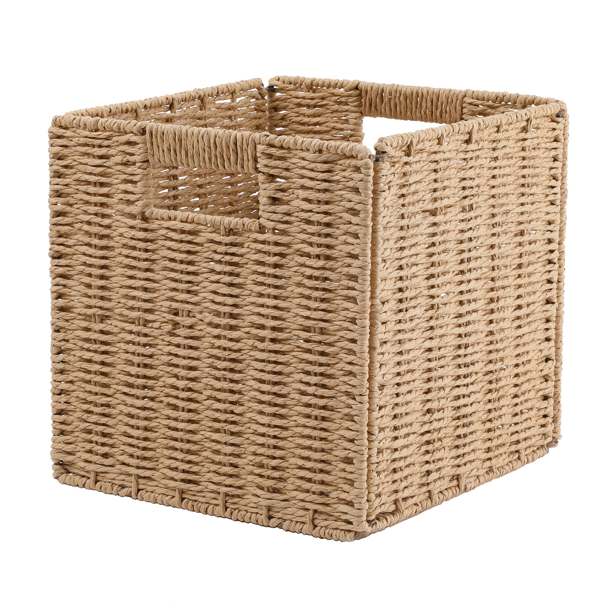 Wicker Nesting NEW Storage Bins Baskets Lined Muslim 3 Piece NWT Lg 18" Med Sm 