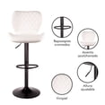 thumbnail image 4 of Set De 2 Bancos De Cocina Mostrador Barra Silla Taburete Comedor Respaldo Alto Altura Regulable y Función Giratoria 360°, 4 of 7