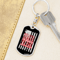 thumbnail image 6 of To My Wife  Married to Army Hero Stainless Steel or 18k Gold Premium Swivel Dog Tag Keychain, 6 of 16