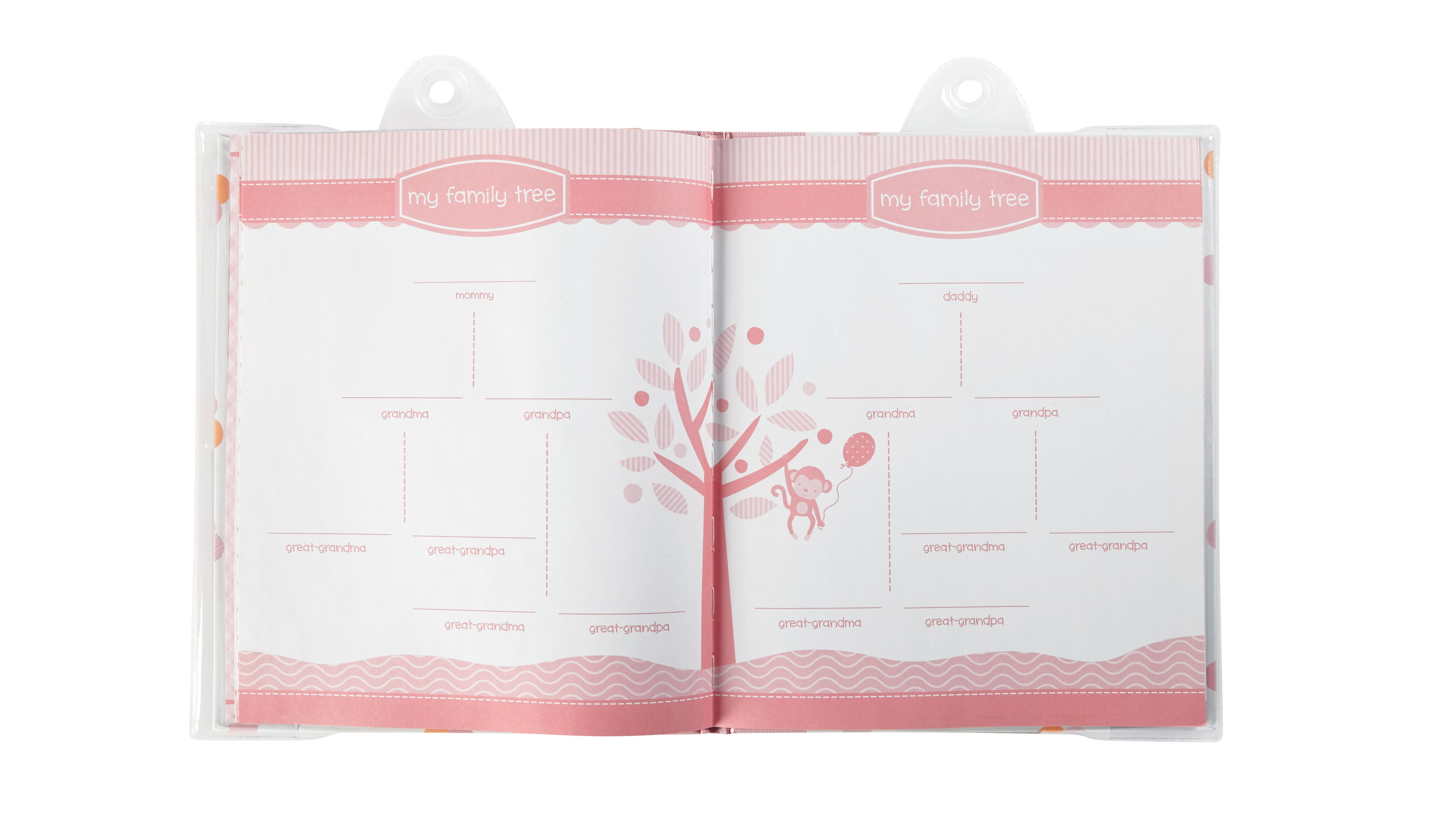 Lil Peach First 5 Years Memory Book, Baby Girl Keepsake Journal, Pink & Peach Polka Dots