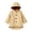 Khaki, variant on lnmuld Kids Plush Lined Hooded Coat Solid Button Front Warm Mid Length Windproof Outerwear for Toddler Boys Girls Khaki,6-7 Years