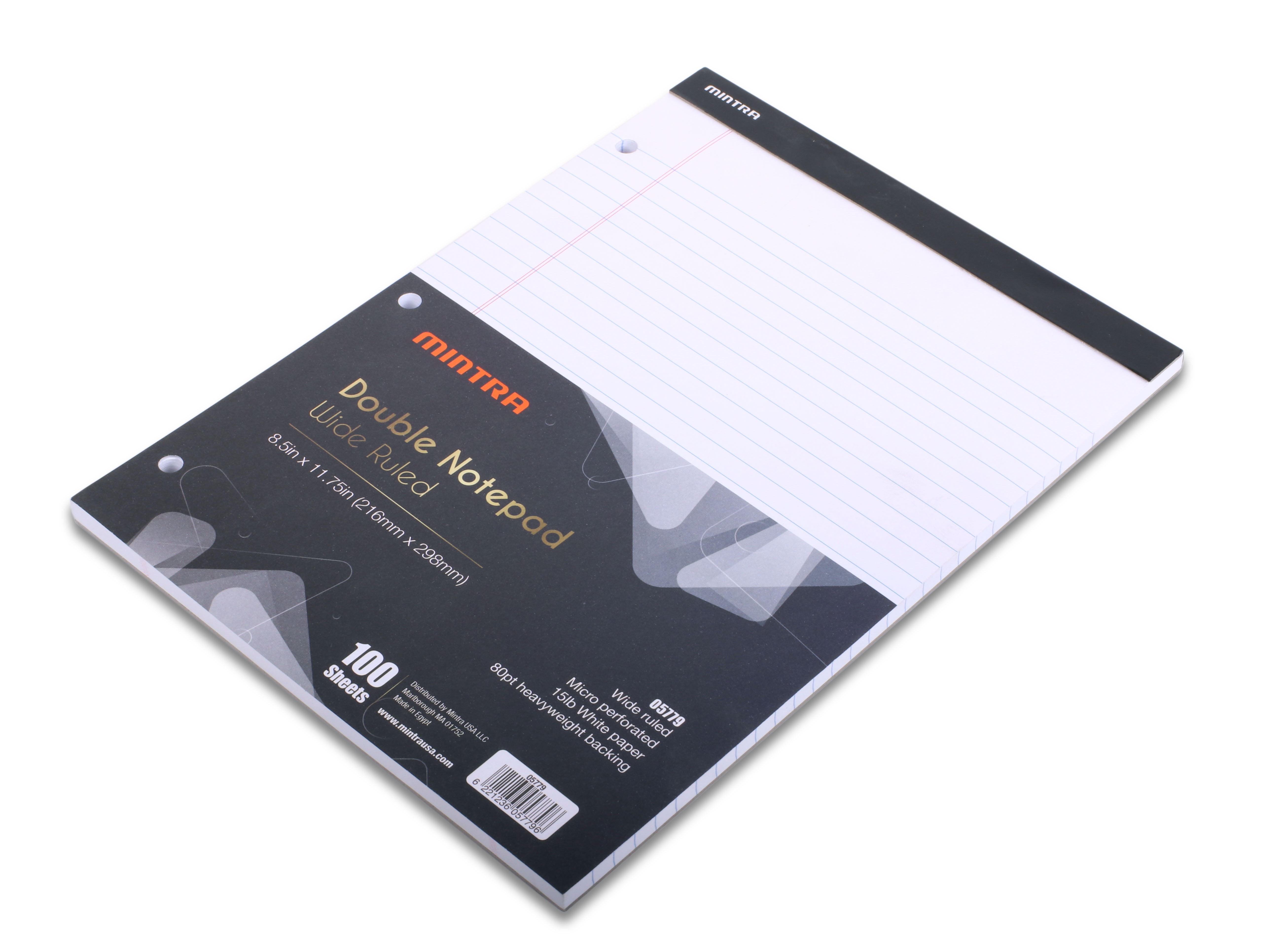 Mintra Office Legal Pads -(8088) 50 Sheets per Notepad (Double Pad (Narrow Ruled, White), 18pk (9-2 Pack)