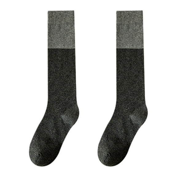 Mosey 1 Pair Women Winter Warm Thigh High Stockings Ladies Girl Slicing Color Over Above Knee Long Socks Female Calf Socks Woolen Foot Leg Warmer