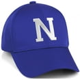 thumbnail image 2 of Daxton Performance Cool Tech Baseball Hat - Royal Cap, Silver Logo Letter N, 2 of 3