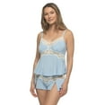 thumbnail image 2 of Jezebel - Myrna Modal & Lace Cami and Short Sleepwear Set (Brunnera Blue, Small), 2 of 3