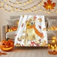 thumbnail image 5 of Uutvery Autumn Maple Leaf Pumpkin Pattern Flannel Blanket Soft Warm Lightweight for Sofa Bed Decor Cozy Thanksgiving Halloween Accent 39.37 x 27.56 Inches 0.55lb, 5 of 6