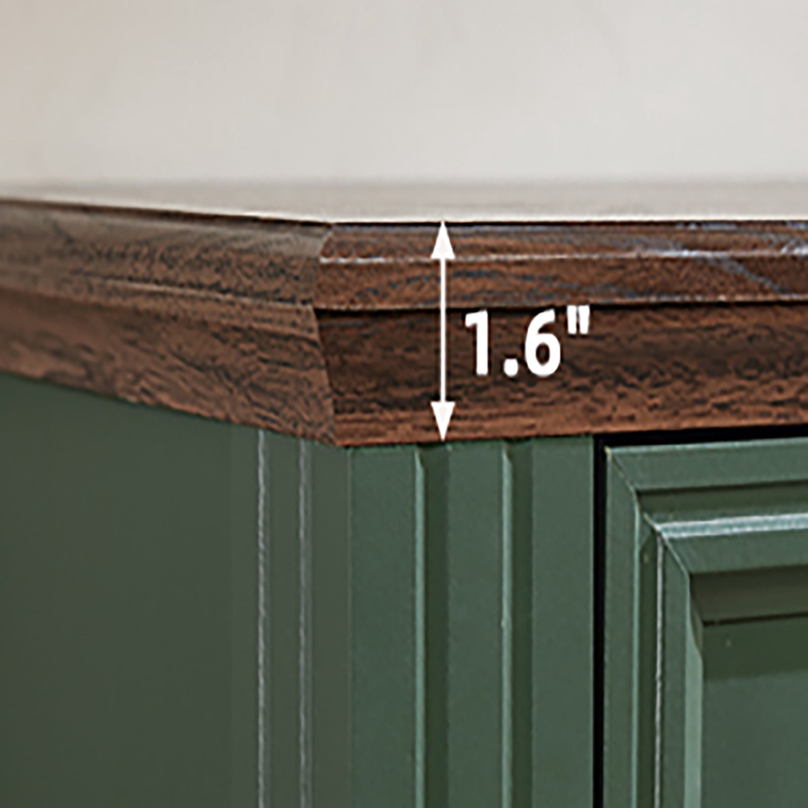 Buildhom 46" Farmhouse Console Table with 2 Drawers, Rustic Wood Sofa Table Behind Couch, Entryway Table with Open Shelf for Living Room, Green