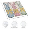 thumbnail image 3 of WYYP Bunny Bows Heart Cloth Napkins Polyester Party Dinner Decoration Washable Napkins 2 PCS, 3 of 7