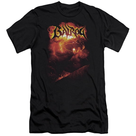 Lord of the Rings Balrog Premium Canvas Adult Slim Fit 30/1 T-Shirt Black
