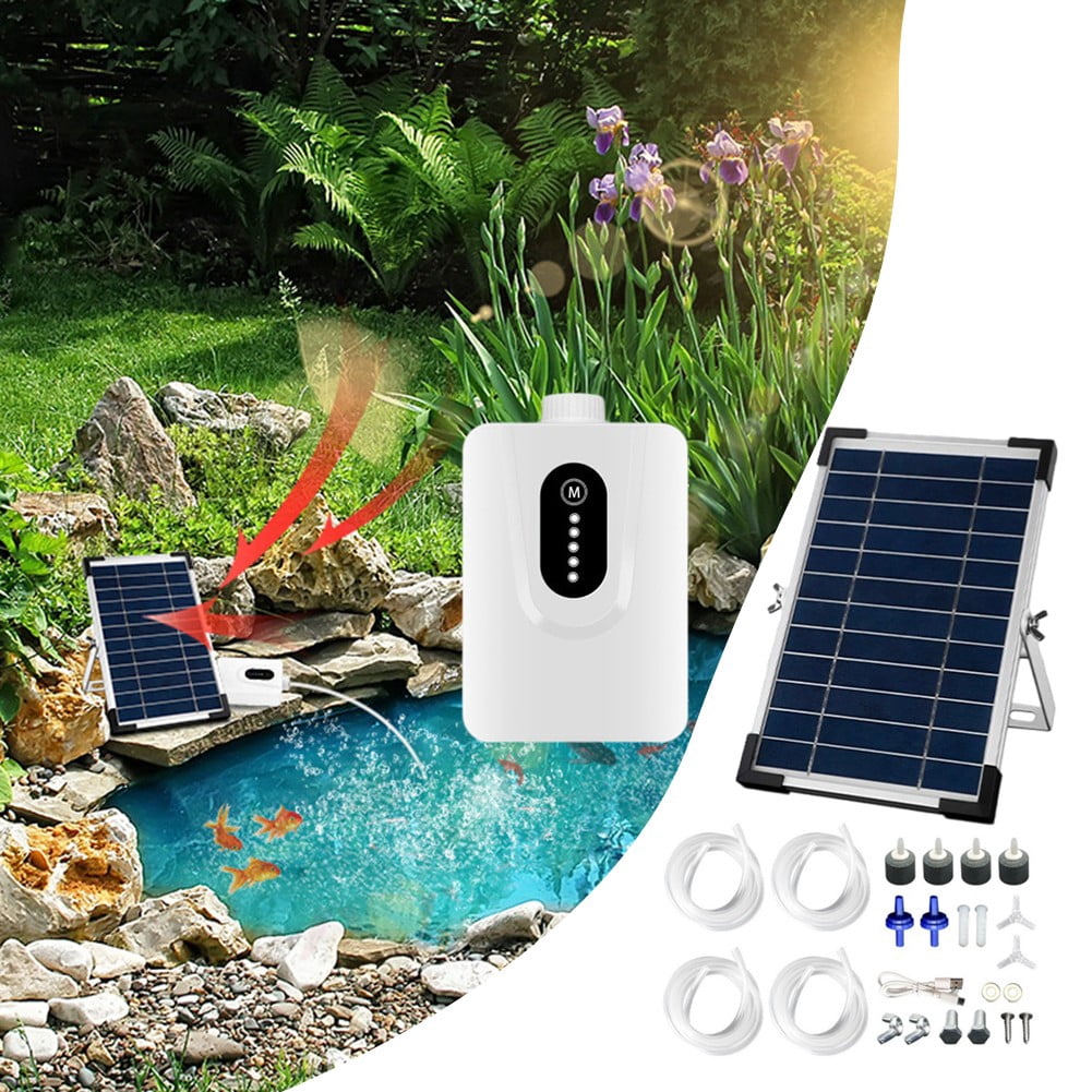 Solar Oxygenator Aquarium Air Pump Fishing Aerator 6 W 6V Solar Air Pumps
