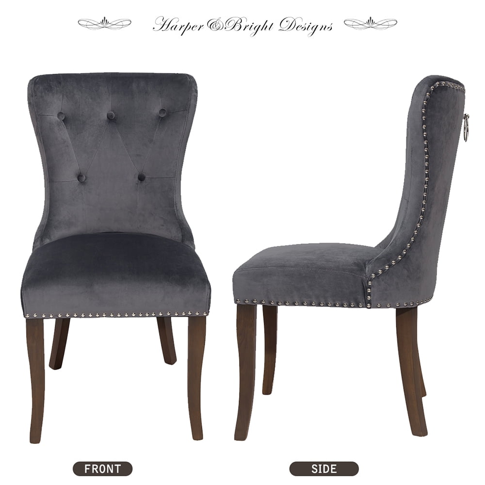 Kepooman Armless Upholstered Accent Dining Chairs, Set of 6, Gray Kepooman Armless Upholstered Accent Dining Chairs, Set of 6, Gray