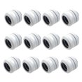 thumbnail image 1 of kurtrusly 12Pcs Computer Water Cooling Pipe Adapter Solid Color G1/4 Anti-rust Nonslip Fast Release 5mm Thread Connector White, 1 of 8