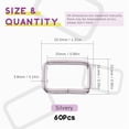 thumbnail image 2 of Hebilla Metálica Rectangular Sweet con Broche 25mm Plata 60pcs, 2 of 7
