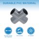 thumbnail image 3 of Conectores de 3/4", 4Pcs Conector de Codo de 4 Vías, Accesorio de Esquina, Gris, 3 of 7