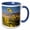 Blue/White, variant on 3drose, Utah, Ogden. Sunflowers Above Pineview Reservoir - Us45 Tdr0039 - Trish Drury, 15oz Mug