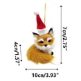 thumbnail image 4 of Adornos navideños, adornos navideños, regalos navideños, colgante de zorro pequeño de imitación navideño, artesanías, adornos de zorro pequeño, regalos navideños, colgante de zorro pequeño, 4 of 4